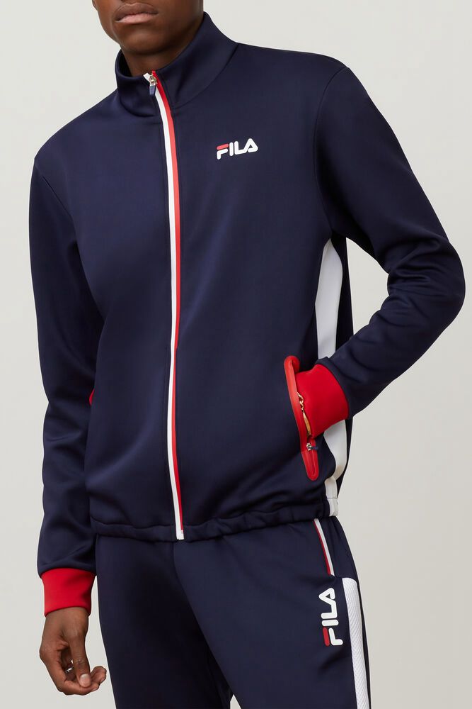 Fila Jacket Mens Navy Lacklen - Ireland 41098-OFBI